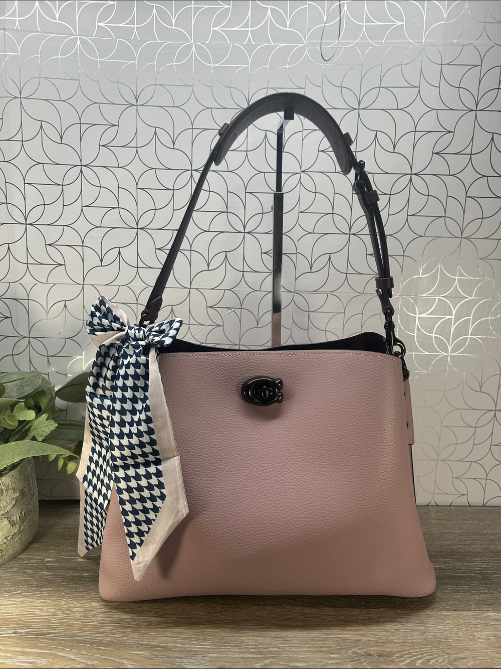 Coach willow pink bucket bag